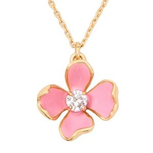 Kate Spade New York Freshly Picked Mini Pendant ~ Peach 3d Flower Necklace